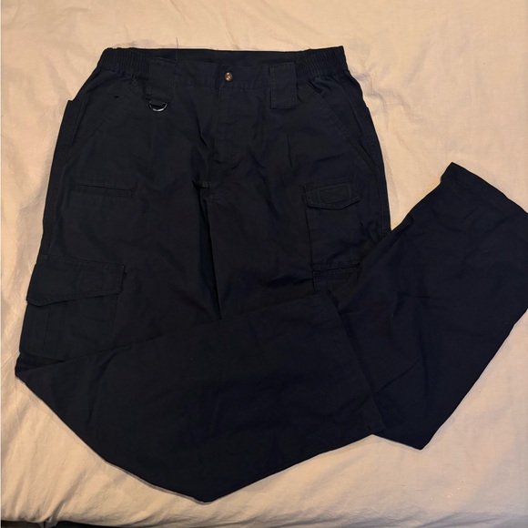 Men's Blue Black Cargo Pants - Picture 1 of 2